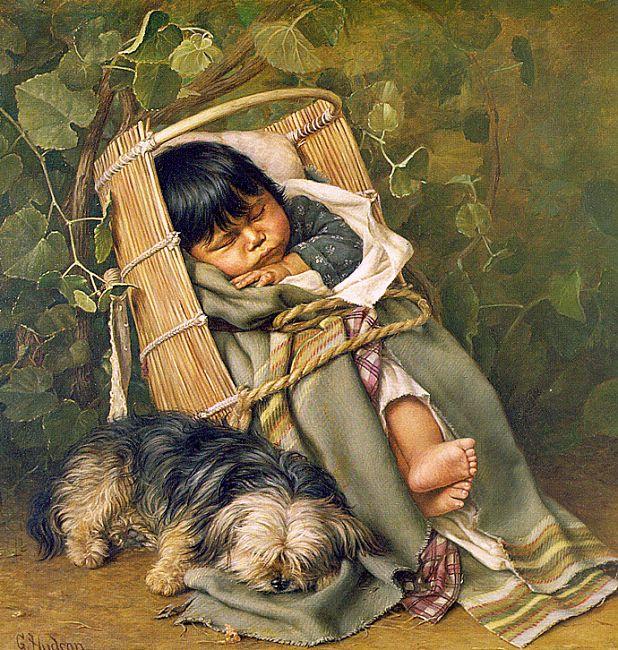 Grace Carpenter Hudson Baby Bunting oil painting image